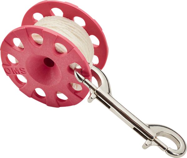 Laden Sie das Bild in Galerie -Viewer, OMS 75 Spool pink/schwarz (~23 m Leine)mit Edelstahl Doppelender